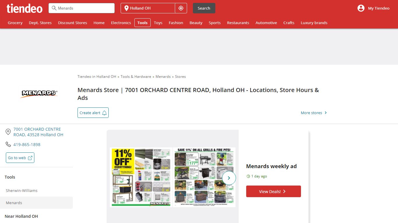 Menards Store | 7001 ORCHARD CENTRE ROAD, Holland OH - Tiendeo